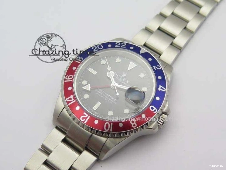 Red Black GMT-Master SS SS Blue Bp-Maker On A3186 Bezel Dial Bracelet 0211